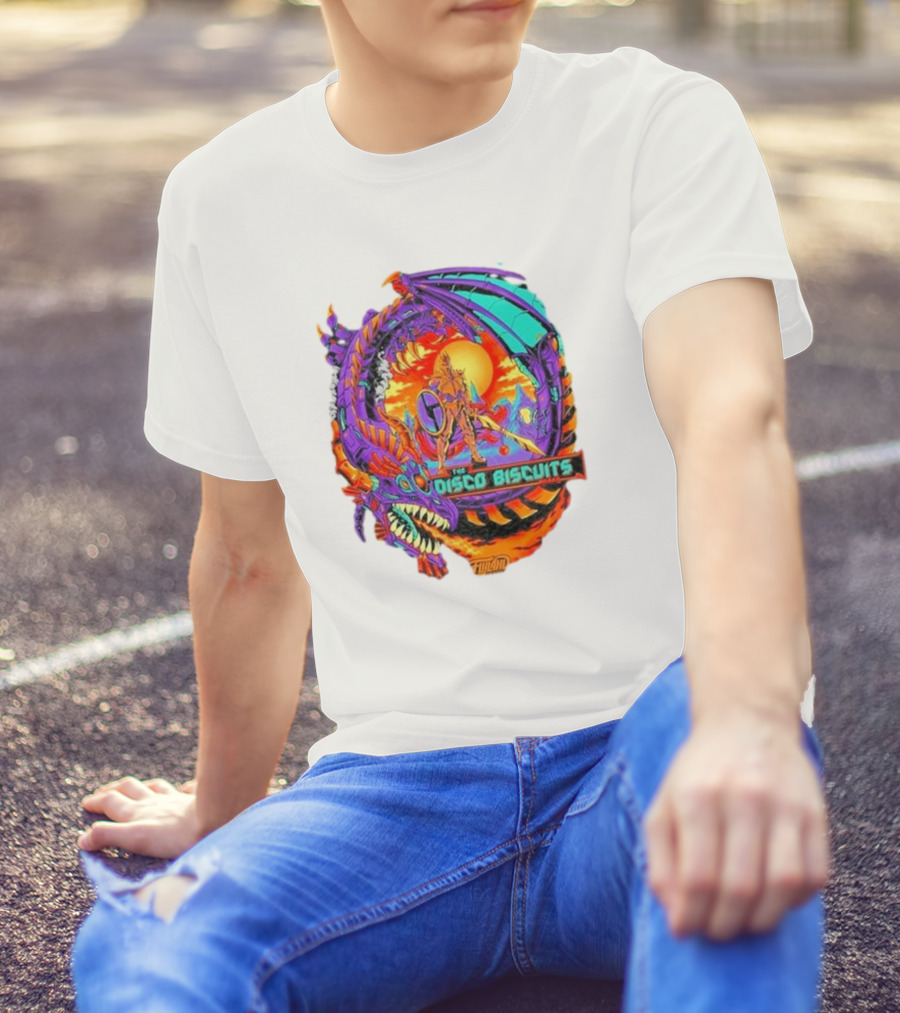 The Disco Biscuits Flyland Neon Dragon Knight Adventure T-Shirt