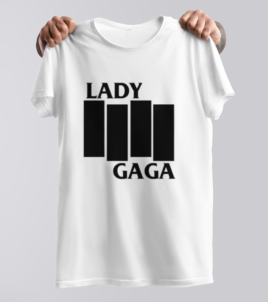 Lady Gaga Black Flag Bars T-Shirt