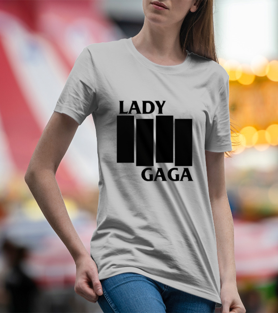 Lady Gaga Black Flag Bars T-Shirt