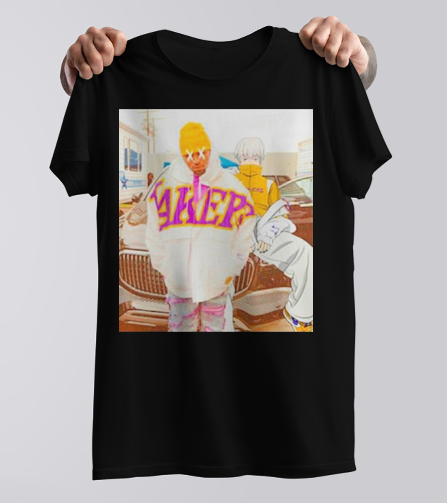 Lakers X Chris Brown X Toge Inumaki Anime Crossover Cursed Speech T-Shirt