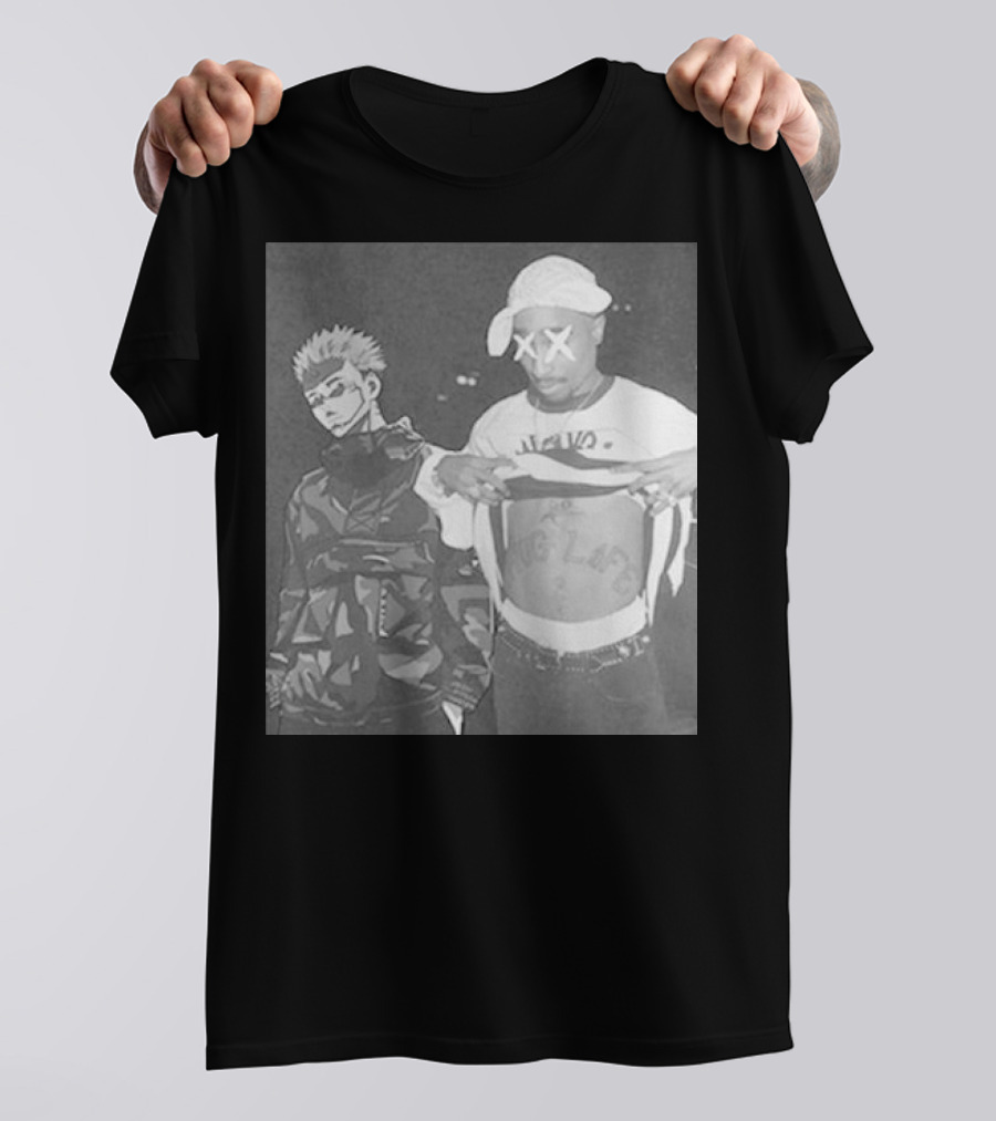 Tupac Shakur Sukuna Jujutsu Kaisen King Of Curses Thug Life Edit T-Shirt