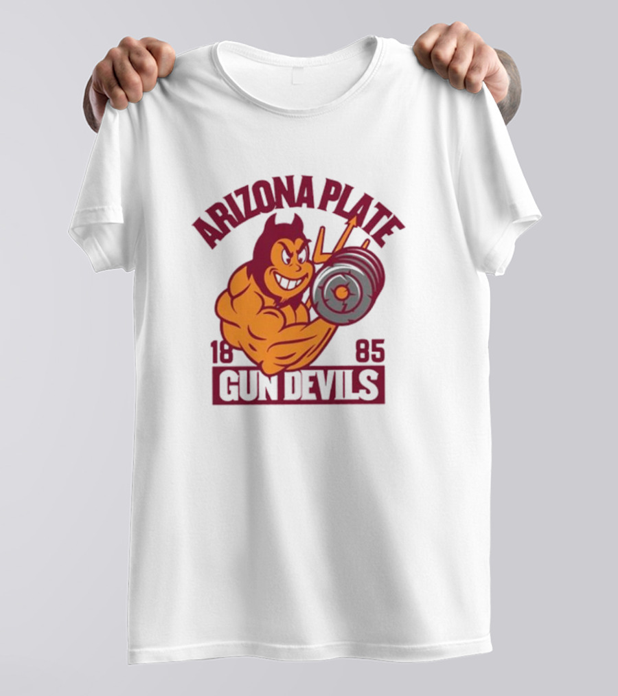 Arizona Plate 1885 Gun Devils Weightlifting Demon T-Shirt