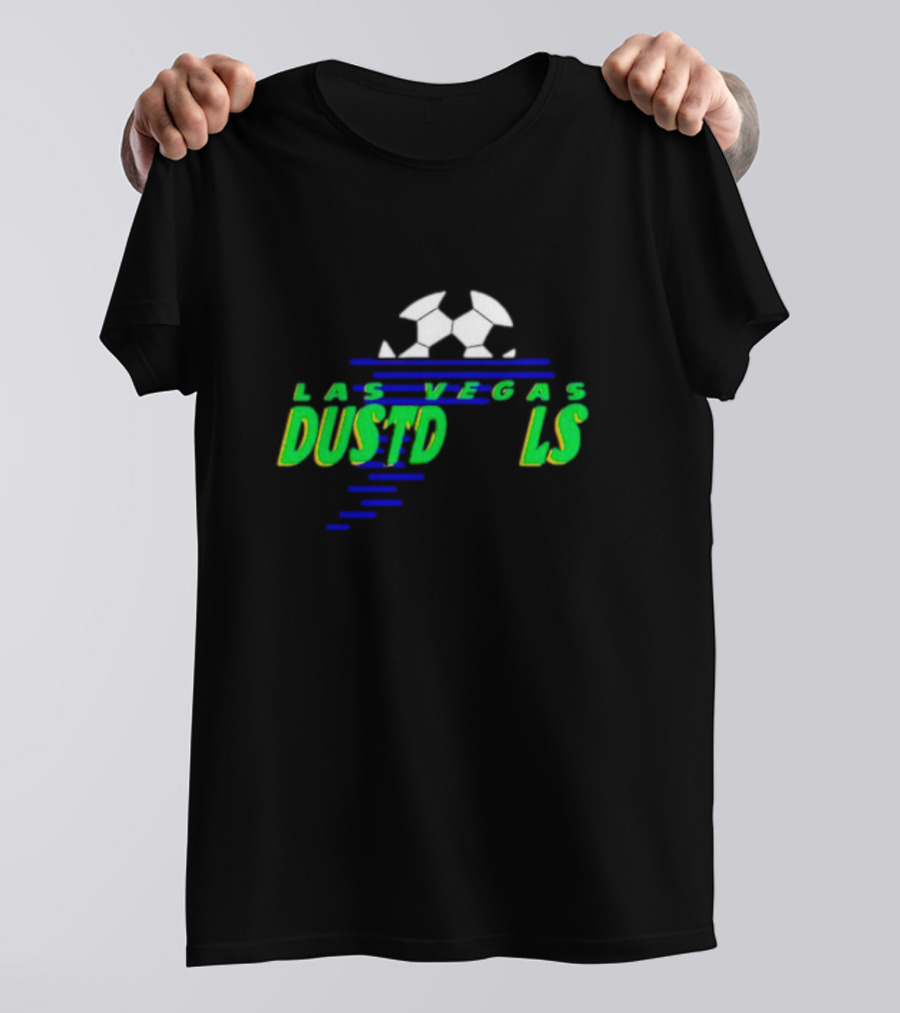 Las Vegas Dustdevils Soccer Team Retro Style Soccer Ball T-Shirt