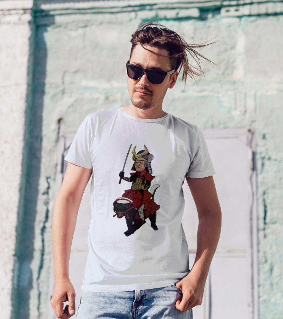 Samurai Satoshi Riding Armored Animal T-Shirt