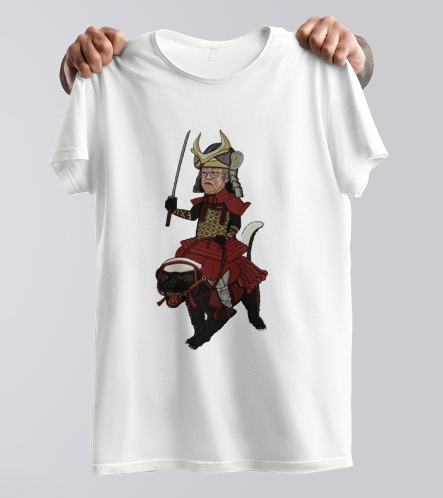 Samurai Satoshi Riding Armored Animal T-Shirt