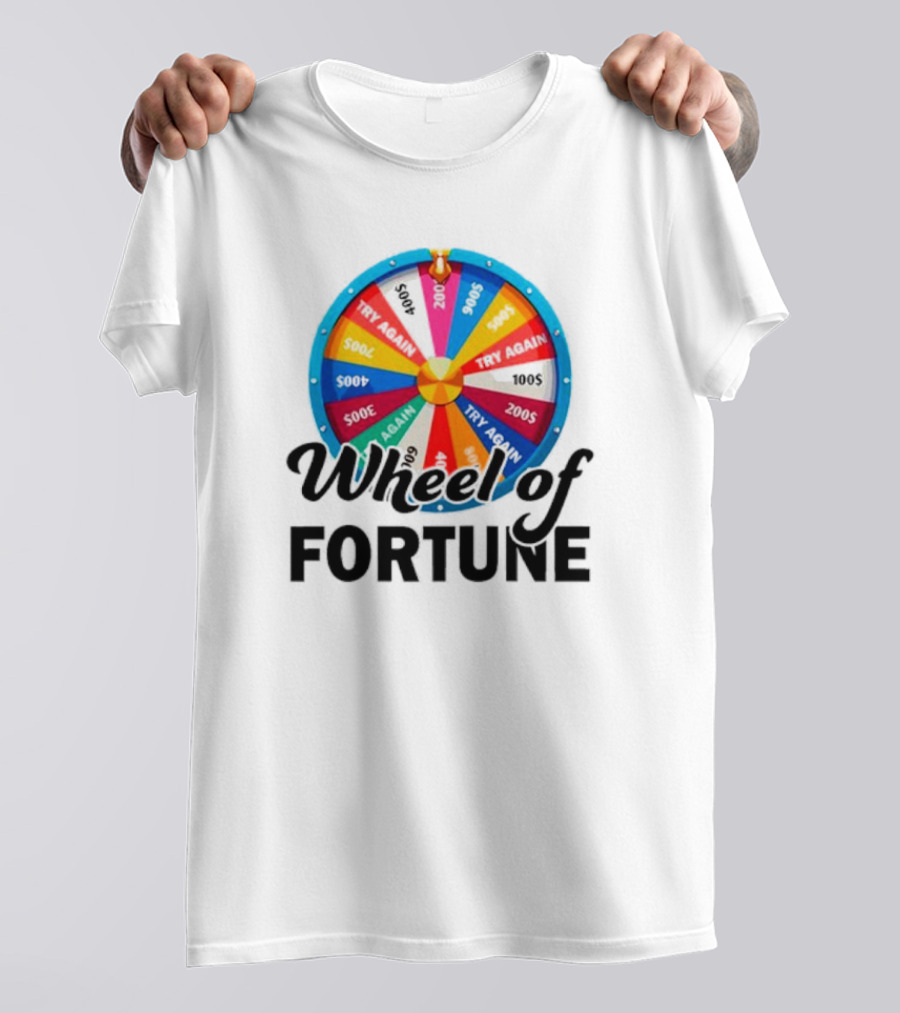 Wheel Of Fortune Colorful Prize Spin 1000s 500s 200s Try Again T-Shirt