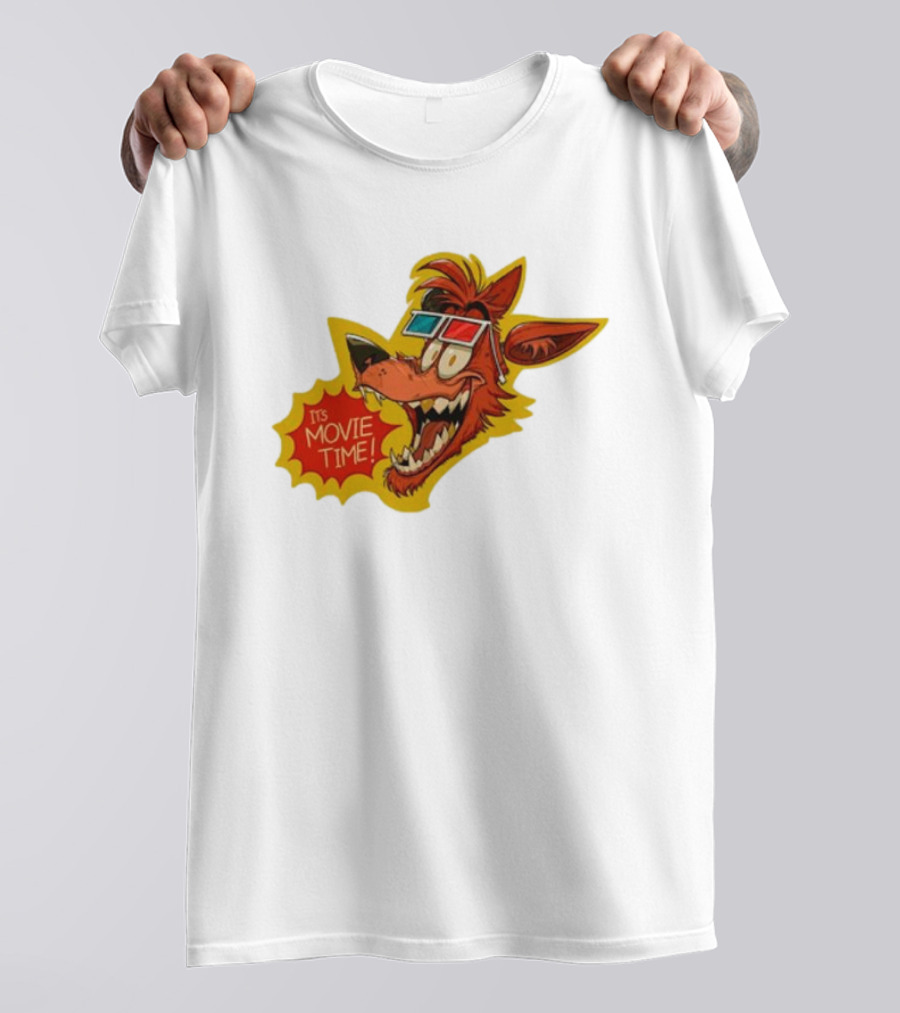Wolf It's Movie Time Retro 3D Glasses Fun T-Shirt