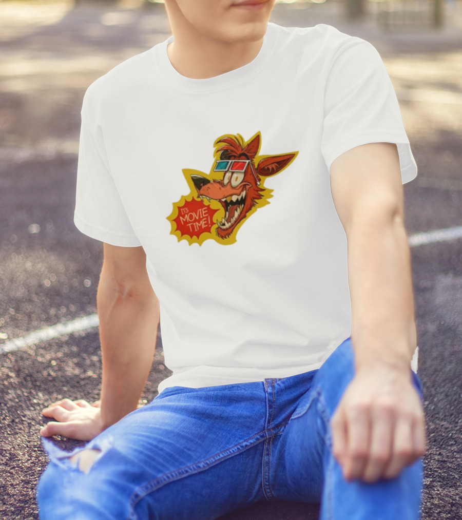 Wolf It's Movie Time Retro 3D Glasses Fun T-Shirt