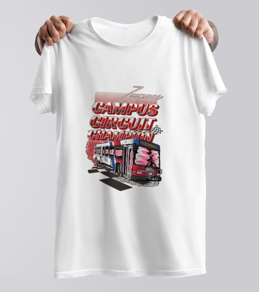 Zoomass Campus Circuit Champion Vintage Bus Racing T-Shirt