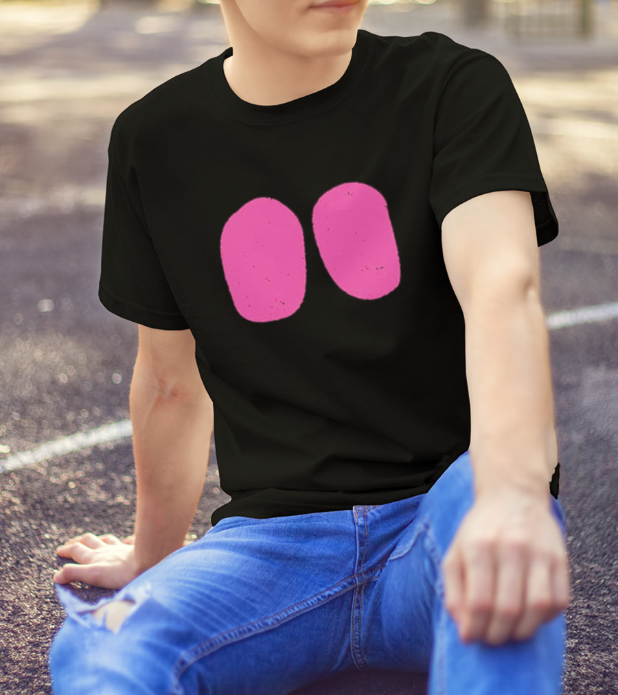 Night Rider Eyes Neon Pink Ovals T-Shirt
