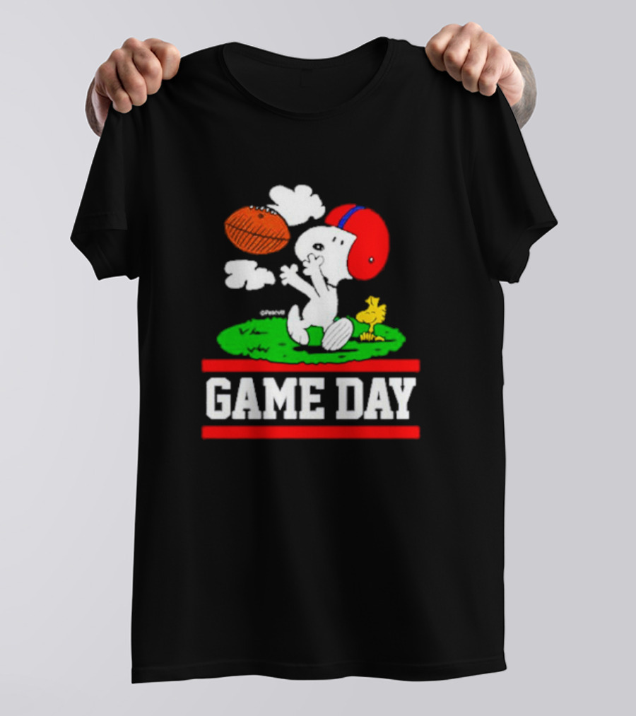 Peanuts Snoopy Woodstock Football Game Day T-Shirt