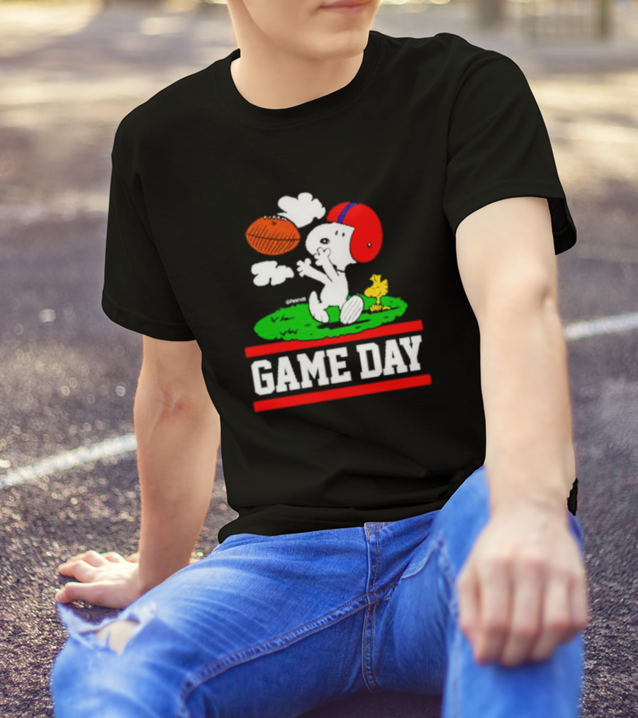 Peanuts Snoopy Woodstock Football Game Day T-Shirt