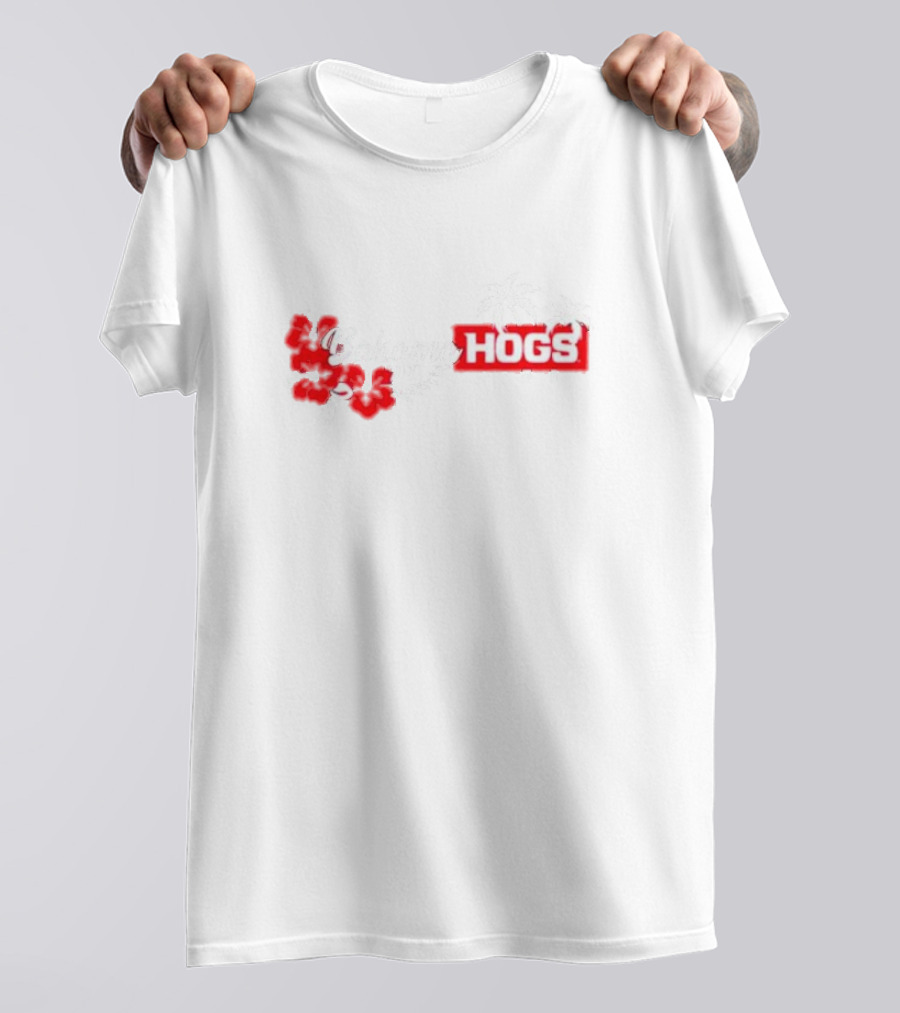 Arkansas Bahama Hogs Tropical Floral Palms T-Shirt