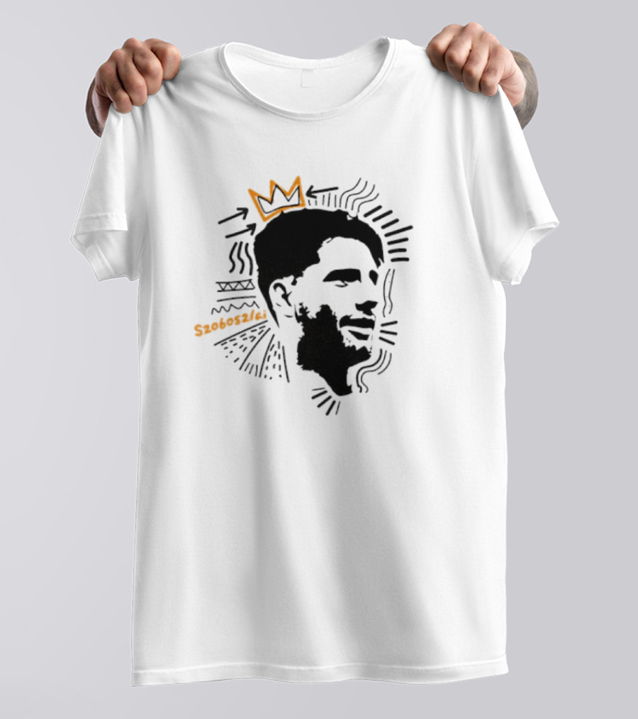 Dominik Szoboszlai Liverpool Iconic Crown Sketch T-Shirt