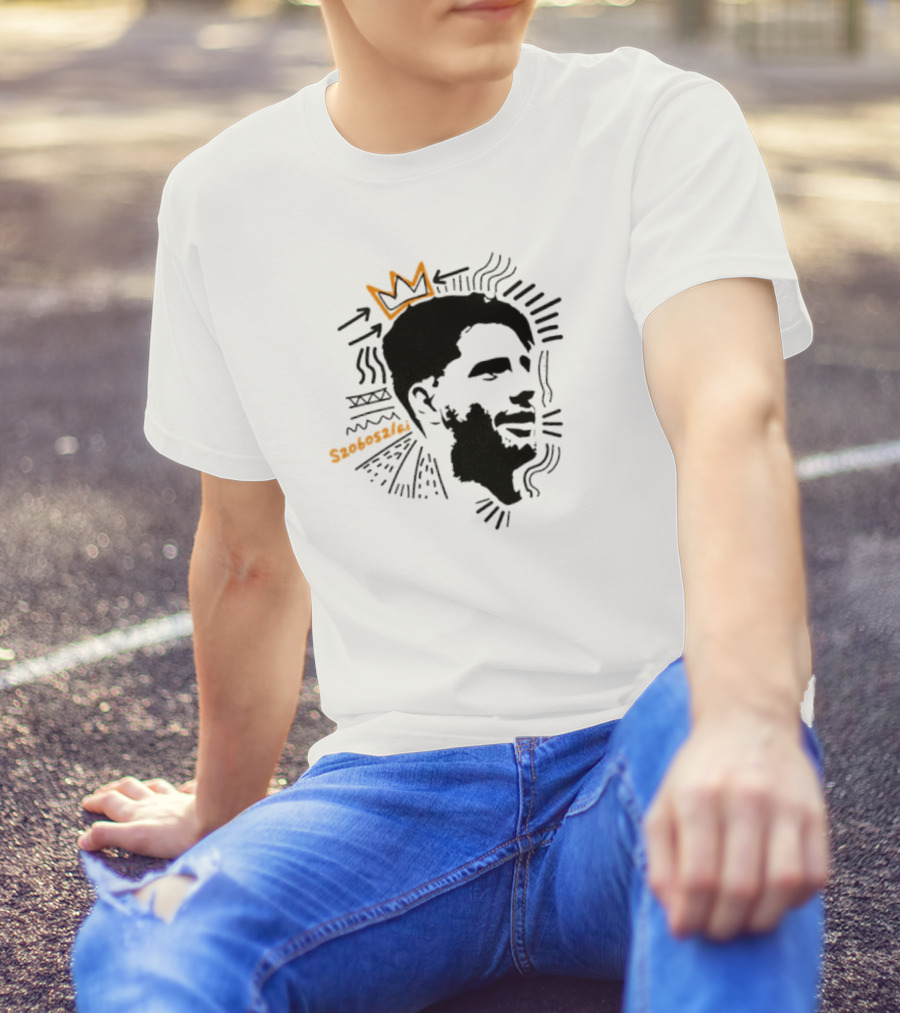 Dominik Szoboszlai Liverpool Iconic Crown Sketch T-Shirt