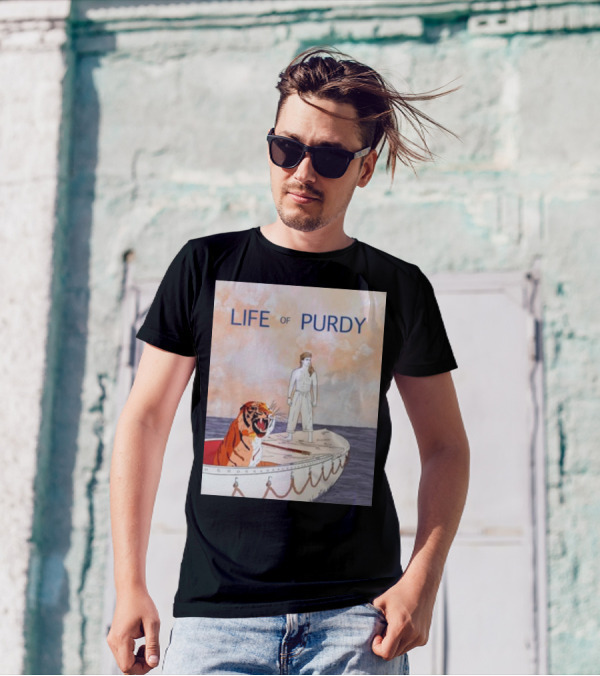 Life Of Purdy Adventure With Tiger On Boat T-Shirt