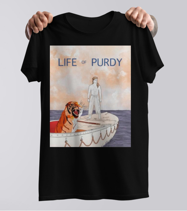 Life Of Purdy Adventure With Tiger On Boat T-Shirt