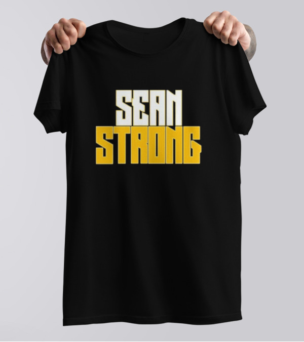 Sean Wallace SEAN STRONG Bold Yellow Block Letters T-Shirt