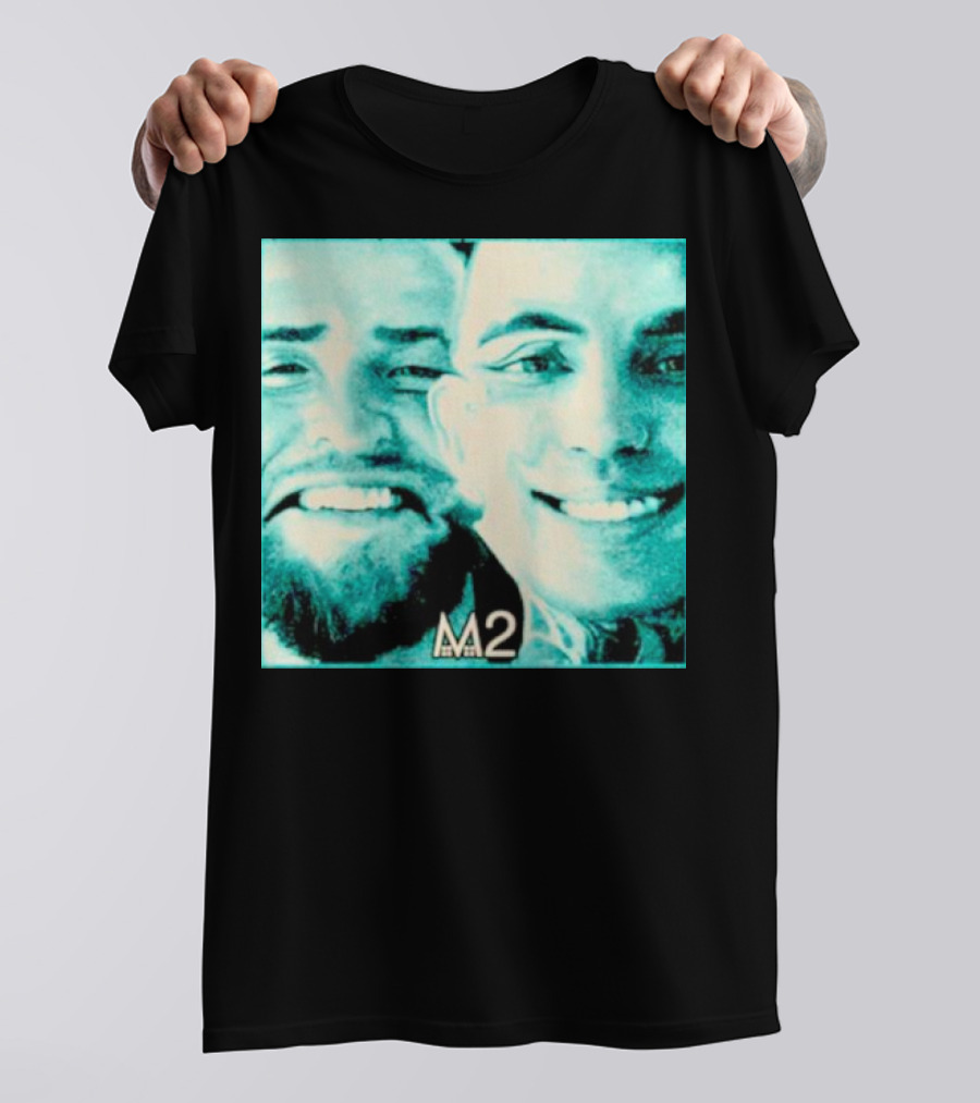 Mansionz M2 Album Cover Image With Smiling Duo T-Shirt