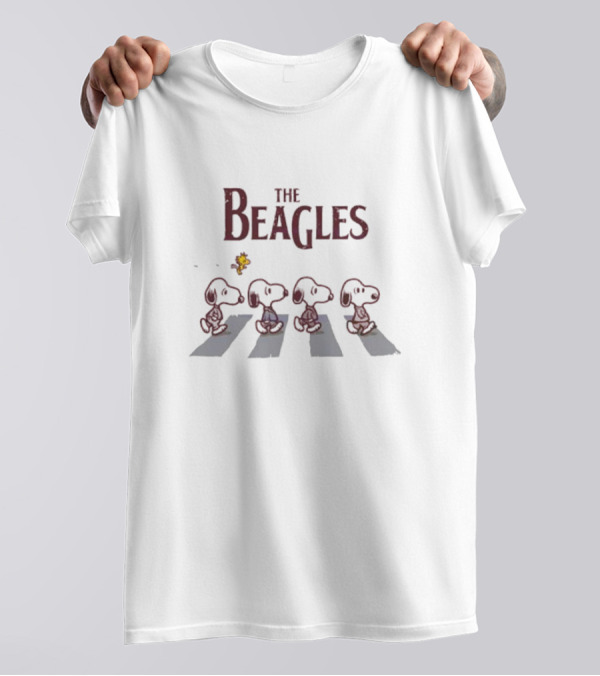 The Beagles Snoopy Abbey Road Crossing T-Shirt