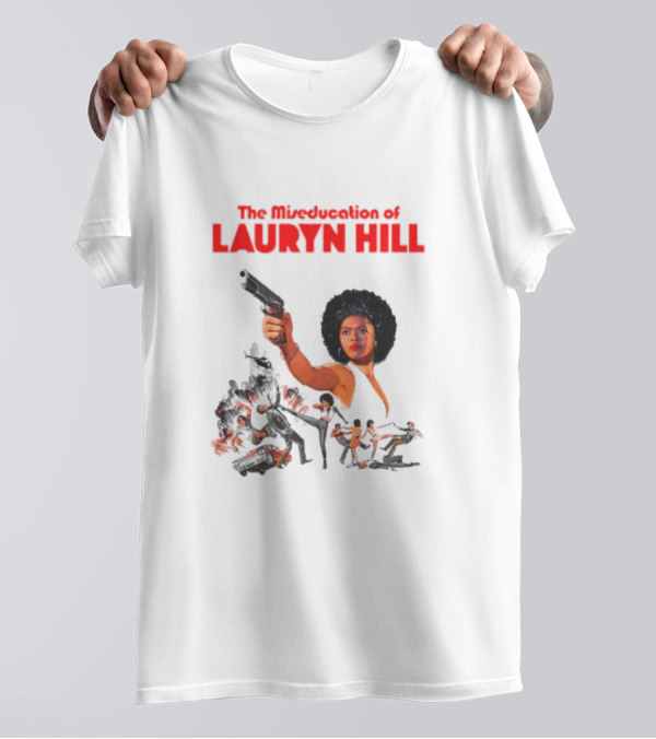 The Miseducation Of Lauryn Hill Vintage Blaxploitation-Inspired Art Gun Pose T-Shirt