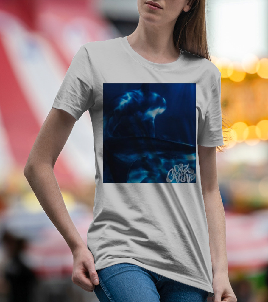 Cruz Cafune Blue Shark Ocean Scene T-Shirt