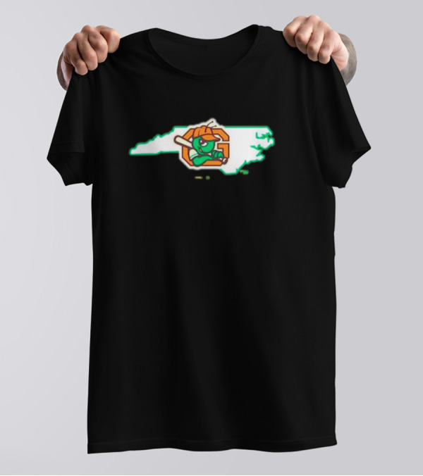 Greensboro Grasshoppers 2024 North Carolina Vantage Stat Logo Baseball T-Shirt