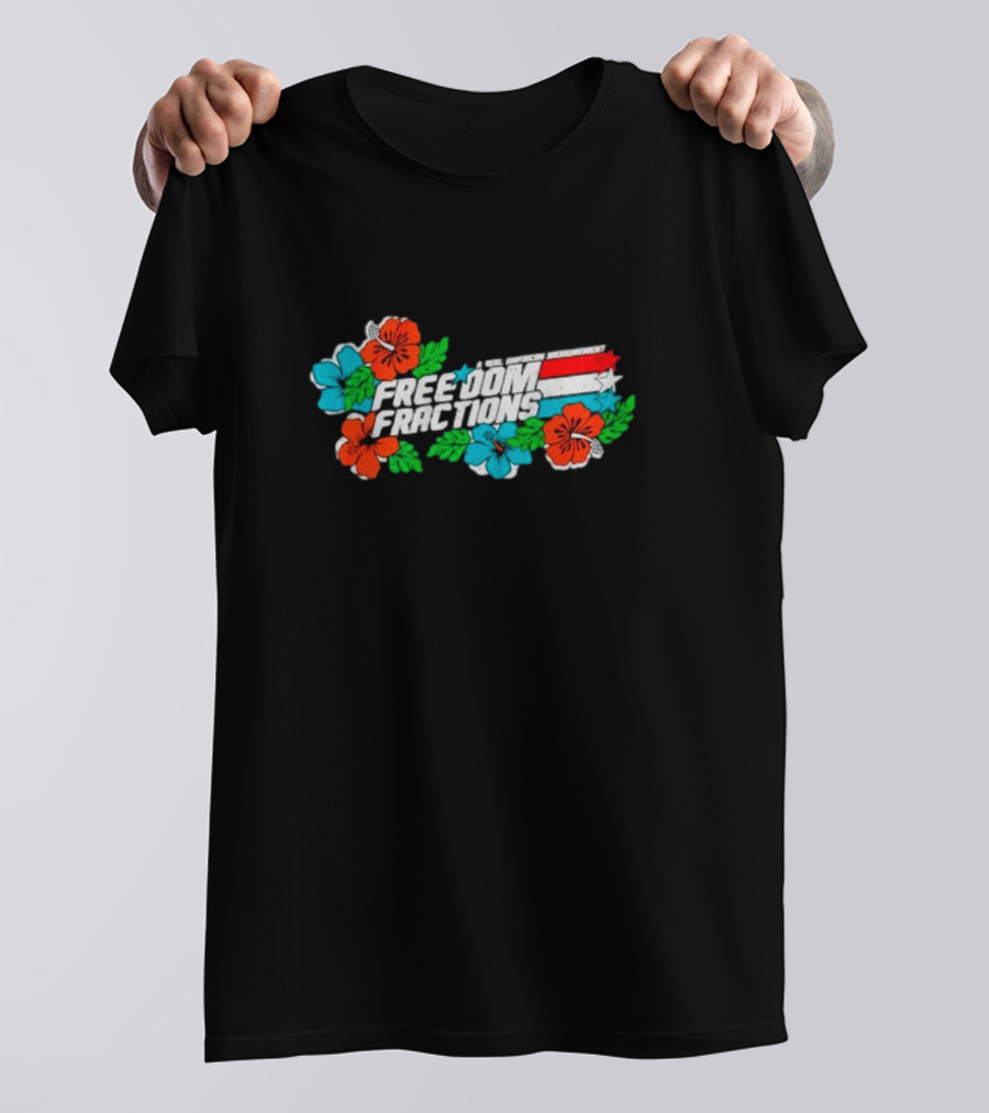 Freedom Fractions Hawaiian American Floral T-Shirt