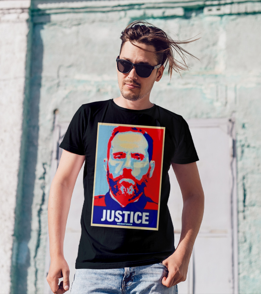 Justice Poster Style Image With MediasTouch Text T-Shirt