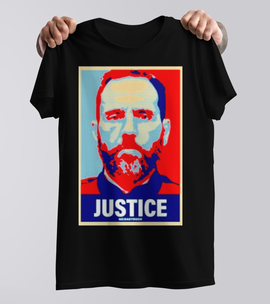 Justice Poster Style Image With MediasTouch Text T-Shirt