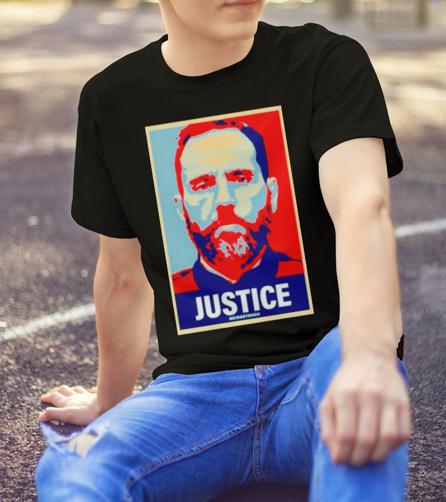Justice Poster Style Image With MediasTouch Text T-Shirt