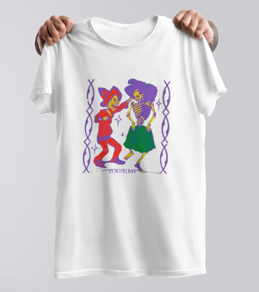 Peso Pluma Calacas Bailando Skeletons In Dance T-Shirt
