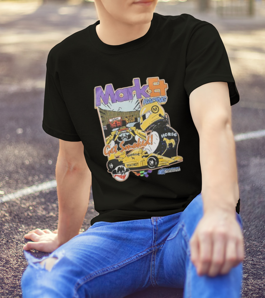 Mark4 Racing Get Smoked Horse Racing Movement T-Shirt