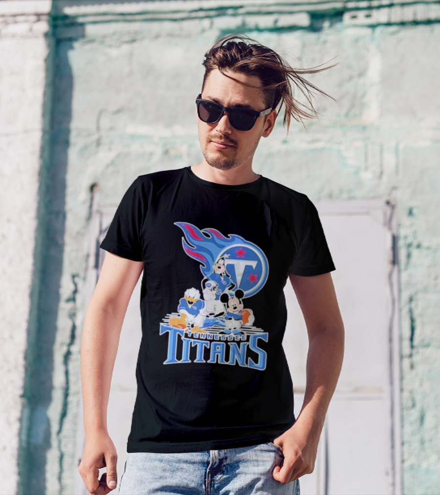 Mickey Mouse Donald Duck Goofy Tennessee Titans NFL T-Shirt