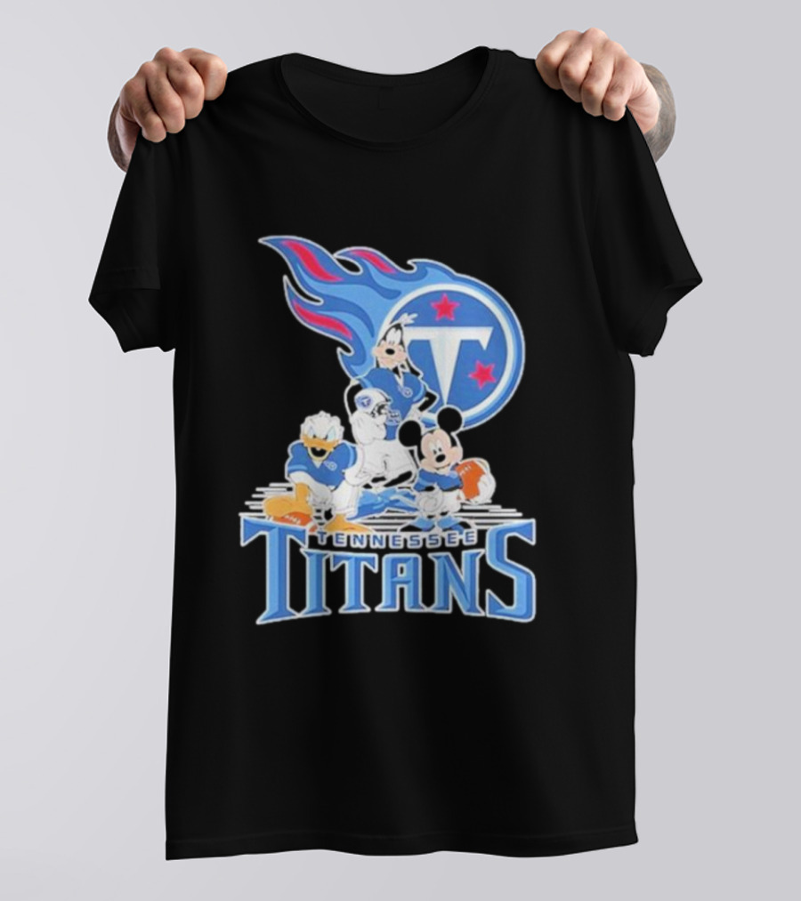 Mickey Mouse Donald Duck Goofy Tennessee Titans NFL T-Shirt