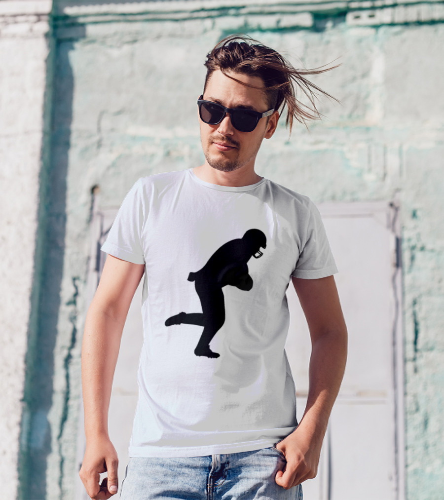 The Legend Of The Cincy Hat Scamper Silhouette Football Player T-Shirt