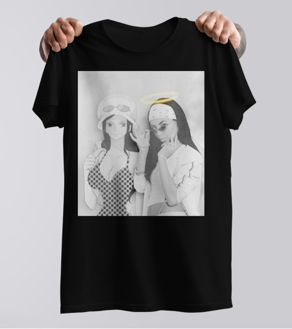 Aaliyah X Nico Robin One Piece Halo Bandana Duo T-Shirt