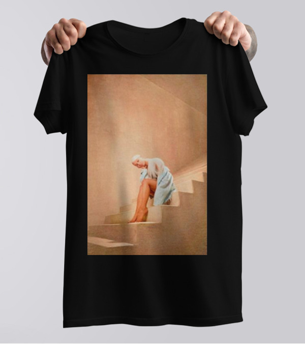 Ariana Grande Staircase Poster Style Sitting On Steps T-Shirt