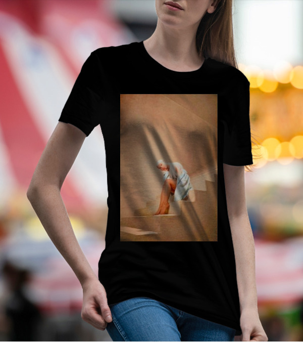 Ariana Grande Staircase Poster Style Sitting On Steps T-Shirt