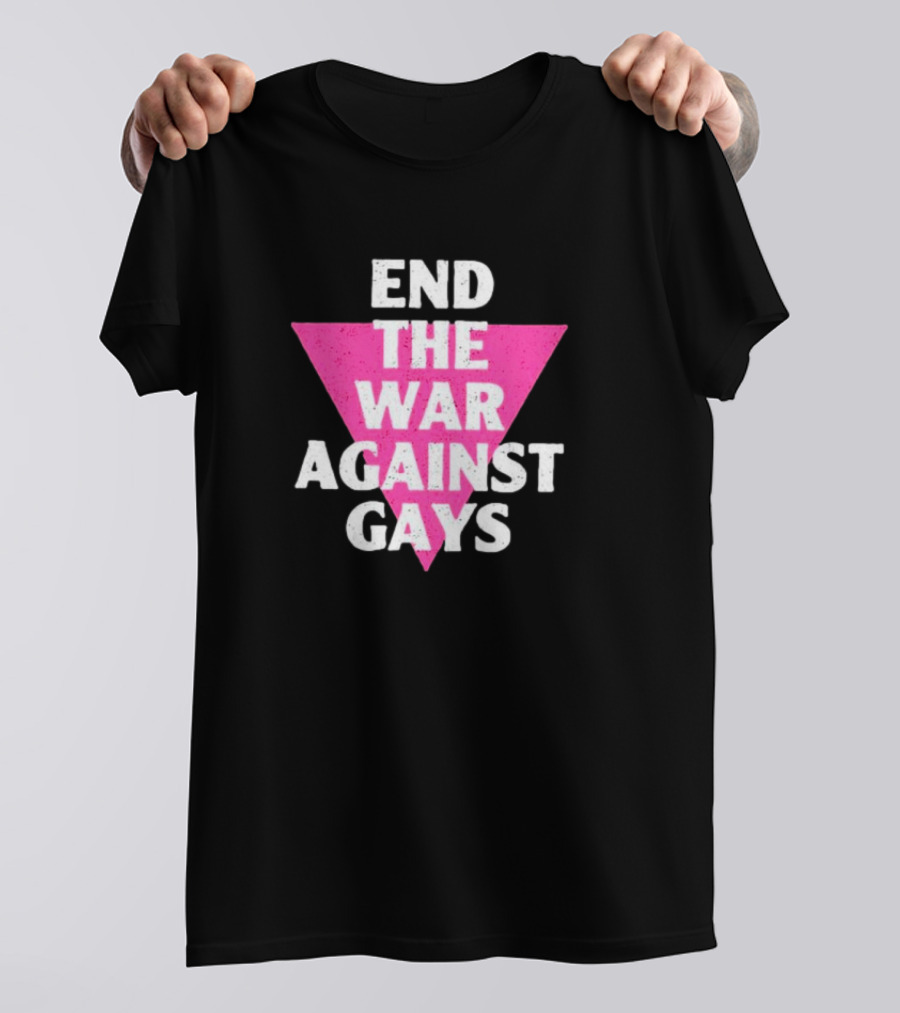 End The War Against Gays Pink Triangle T-Shirt