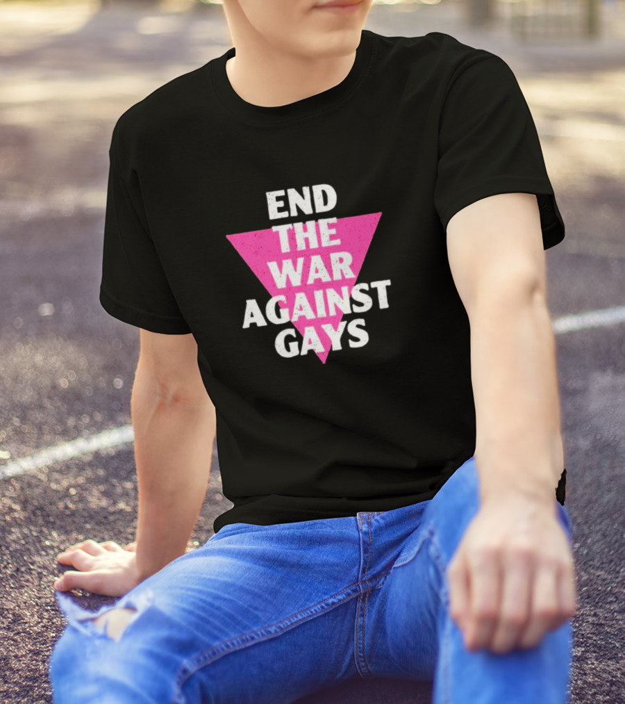 End The War Against Gays Pink Triangle T-Shirt