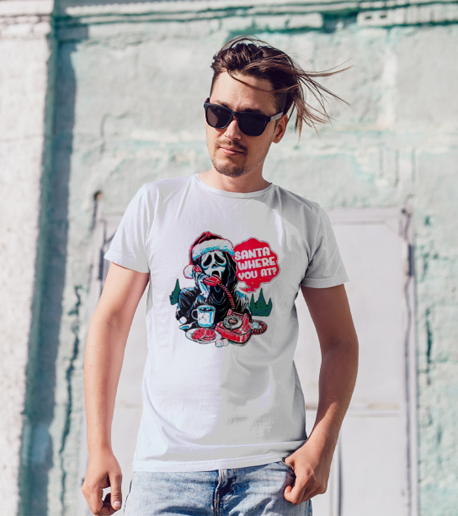 Ghost Face Santa Where You At? T-Shirt