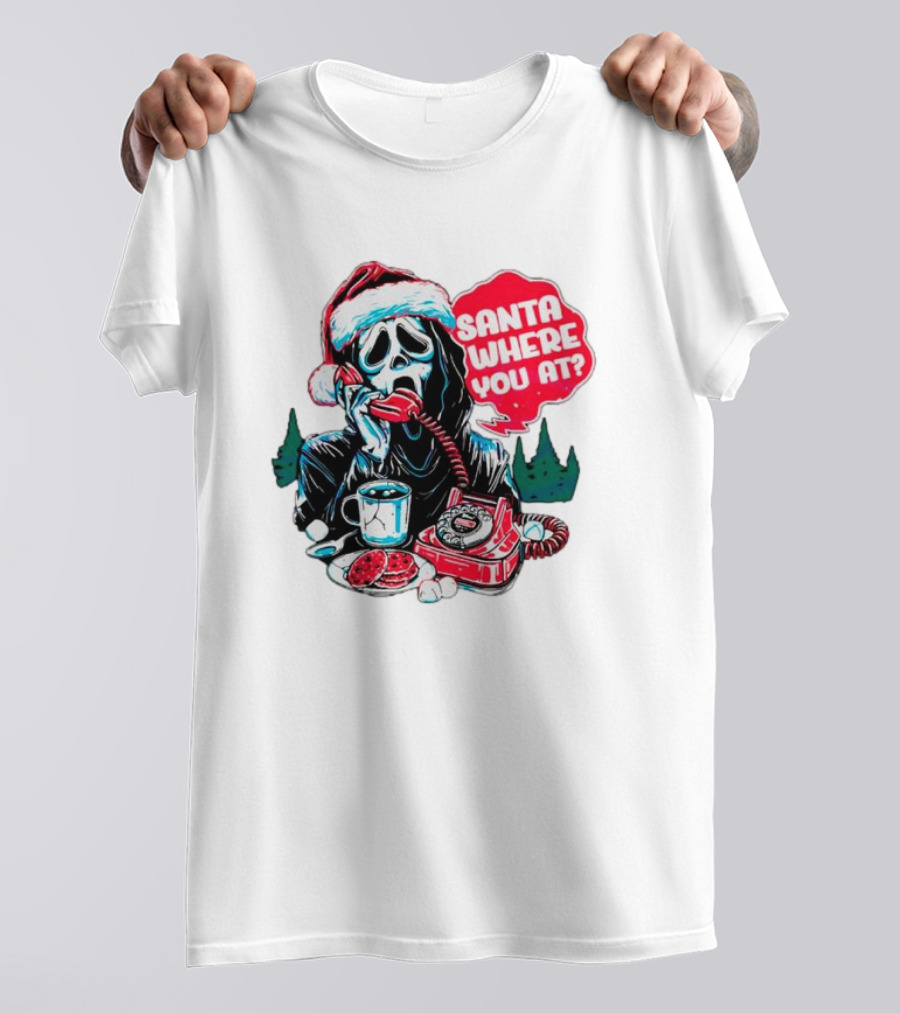 Ghost Face Santa Where You At? T-Shirt
