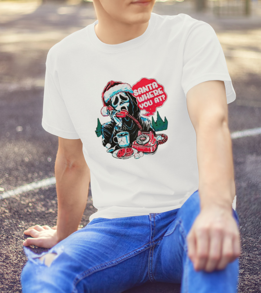Ghost Face Santa Where You At? T-Shirt