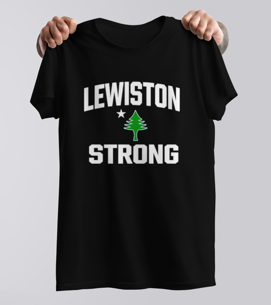 Lewiston Strong Fundraiser Tree And Star T-Shirt
