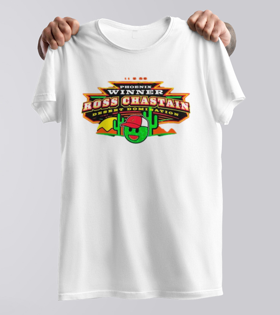Phoenix Winner Ross Chastain Desert Domination 11.5.22 Cactus And Racing Helmet T-Shirt