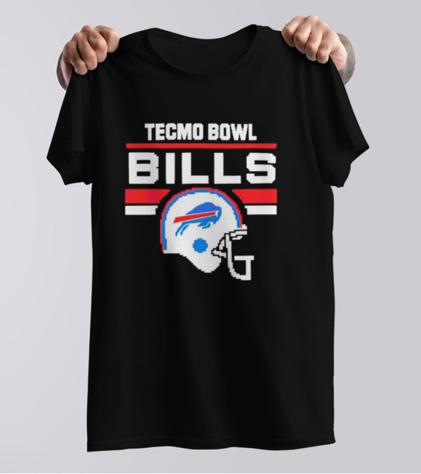 Tecmo Bowl Buffalo Bills Helmet NFL Football T-Shirt