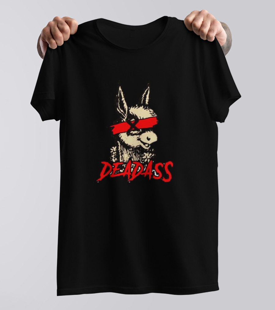 Deadass Donkey Red Blindfold T-Shirt