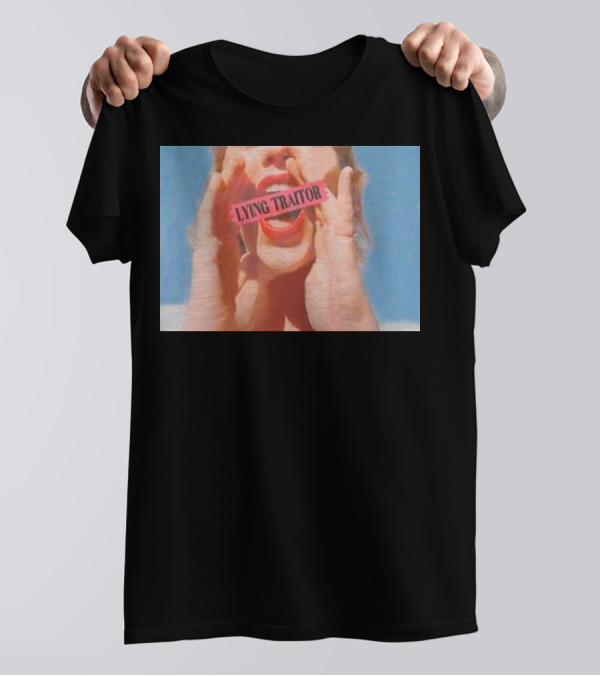 Lying Traitor Shouting Red Lips Hand Gestures T-Shirt