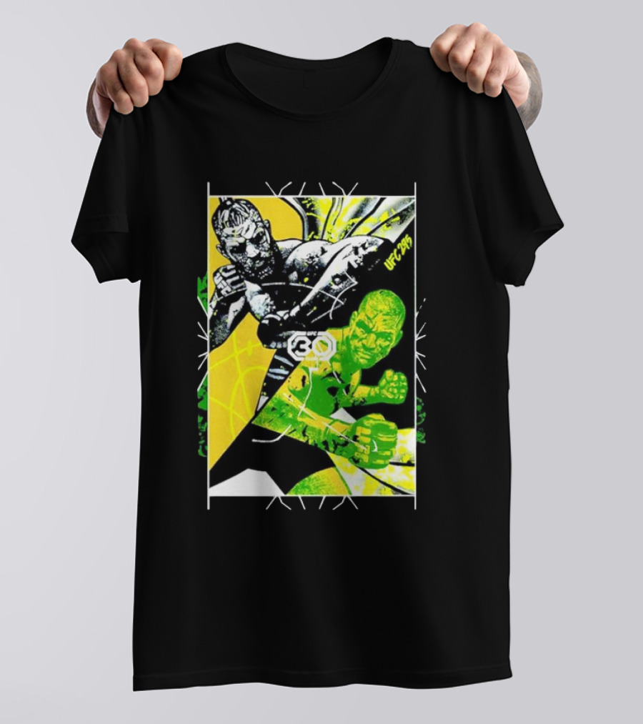 UFC 295 Artist Series Men’s 30th Anniversary Fighters Dynamic Action T-Shirt